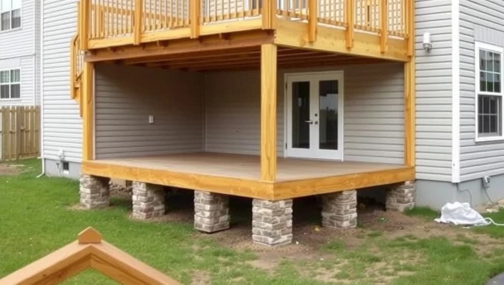 Bygga altan utan att fästa i huset